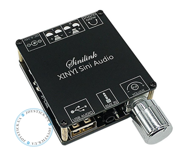 Підсилювач звуку двоканальний C50L 50x2 Ват D-клас - підтримка Bluetooth AUX USB Колір Чорний